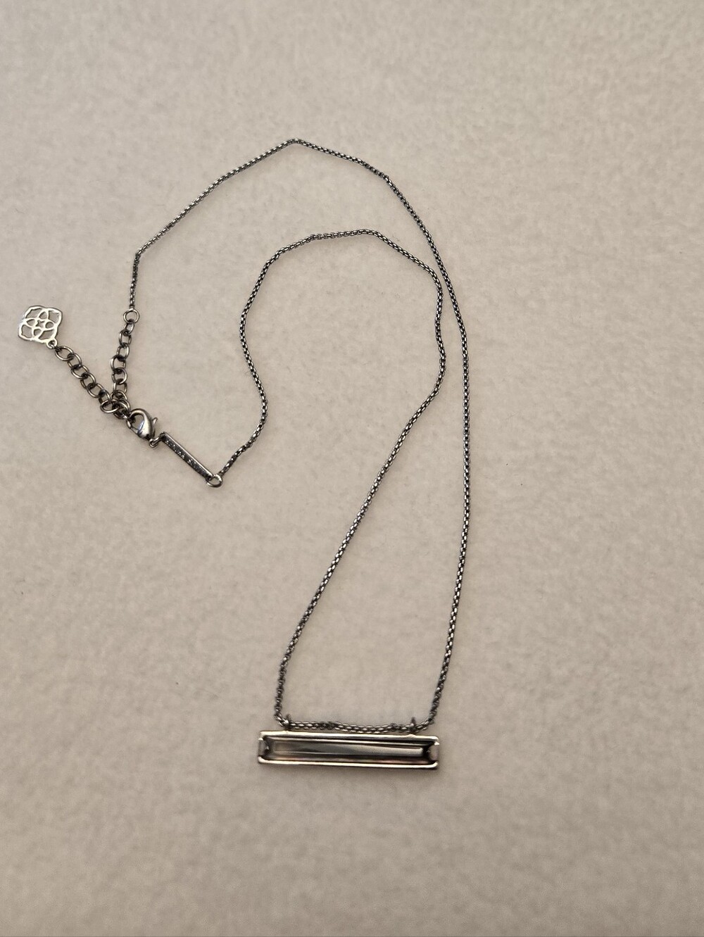 Kendra Scott Leanor Silver with Glass over Abalone Pendant